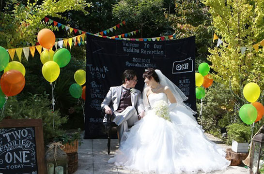 ガーデンウェディングの結婚式を挙げたmi-na☆さんの結婚式実例